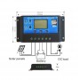 Controler panou solar 12/24V 60A mini dual USB