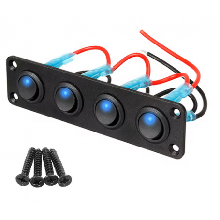 Panou control comutator comanda Barca/Auto, 4 butoane, 12-24V