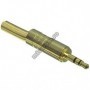 Mufa jack 3.5mm stereo gold