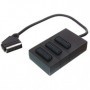 Adaptor scart tata la 3 scart mama negru