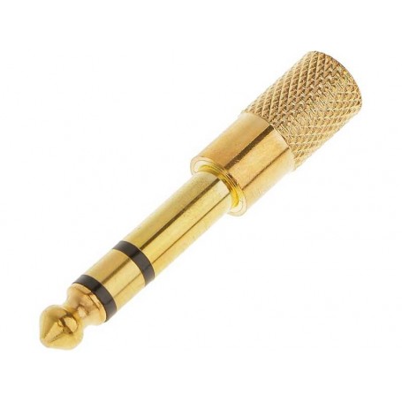 Adaptor jack 3,5mm mama la jack 6,3mm gold stereo