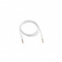 Cablu jack 3,5mm la jack 3,5mm textil alb