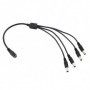 Cablu alimentare DC 2.1mm mama la 4 DC tata