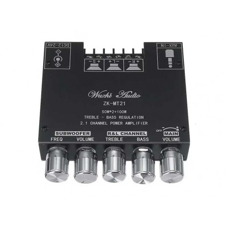 Amplificator audio 2.1 2x50W+100W Bluetooth V5.0