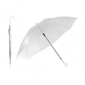 Umbrela alba transparenta