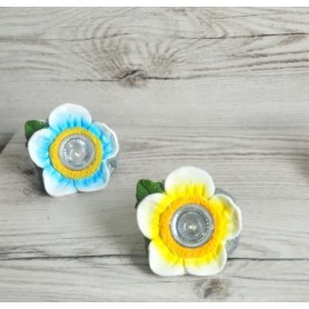 Lampa solara floare galbena rasina Lampa solara floare galbena rasina