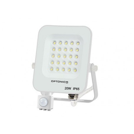 Proiector LED 20W cu senzor 1800 lm 6000K IP65 alb