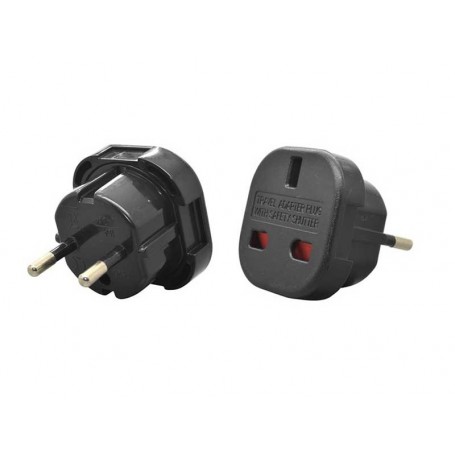 Adaptor stecher UK/USA/RO negru