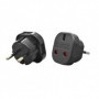 Adaptor stecher UK/USA/RO negru