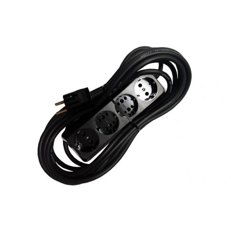 Prelungitor bachelita 4cai 5m 3x1.5mm2 negru