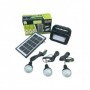 Kit panou solar cu 3 becuri si lanterna inclusa