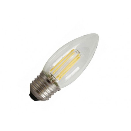 Bec filament led lumanare 4W E27 alb cald
