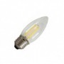 Bec filament led lumanare 4W E27 alb cald