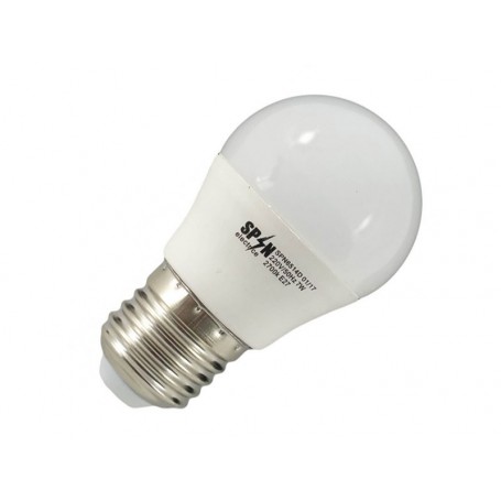 Bec led sferic 5W E14 alb rece