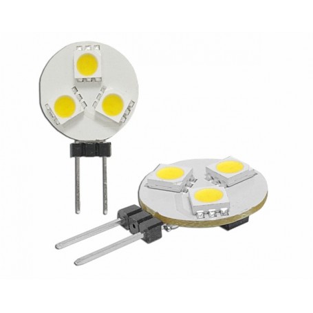 Bec 6 leduri SMD G4 12V alb rece