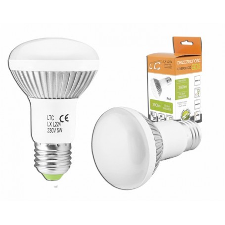 Bec leduri R63 E27 5W alb cald