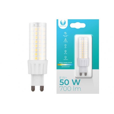 Bec leduri G9 8W alb cald