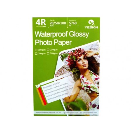 Hartie YESION 4R (10x15) Waterproof Glossy 180g/mp 20coli/pac