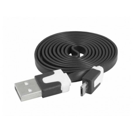 Cablu microusb plat flexibil negru