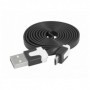Cablu microusb plat flexibil negru