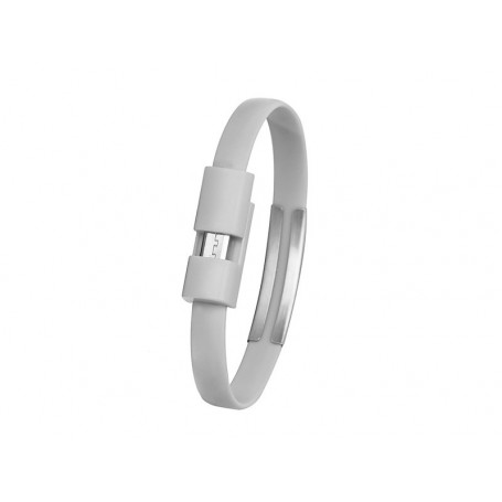 Cablu microusb bratara 0.2m gri