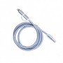 Cablu textil 2in1 microusb/Ihpone argintiu