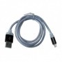 Cablu microusb gri/ negru cu led