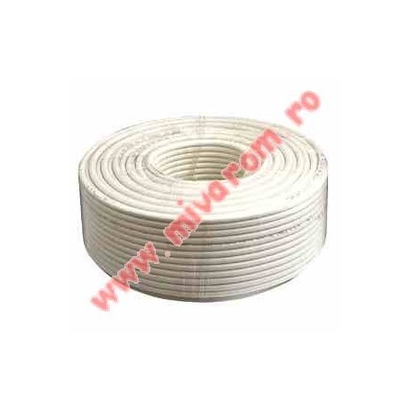 Cablu coaxial RG6 alb 32x0.12mm 1mm CCA 100m