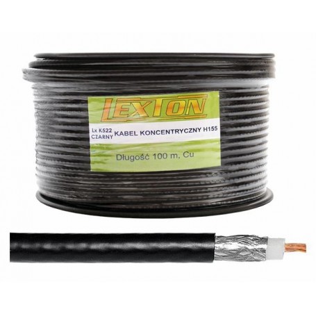Cablu coaxial H155 100m negru
