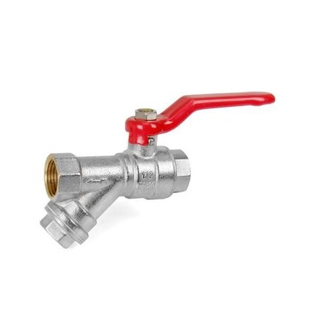 Robinet trecere cu filtru Y de 1/2