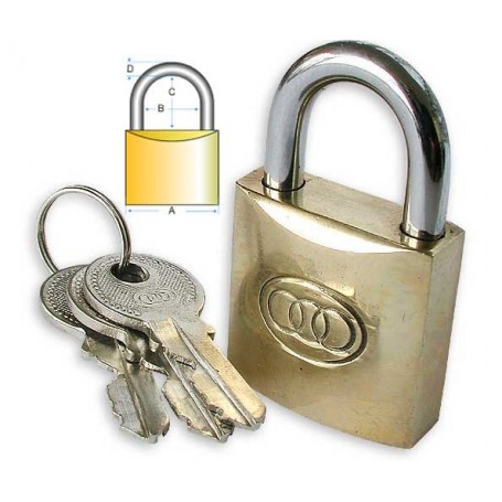 Lacat galben de 32MM