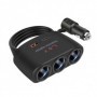Adaptor bricheta auto x3 +USB+tip C fast charge