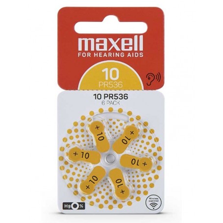 Set 6 baterii aparat auditiv Maxell 10