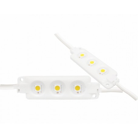 Modul 3 leduri SMD 5050 alb cald