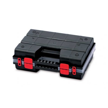 Organizator portabil dublu 2X19 compartimente 49X39X13 NOR20DUO