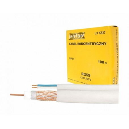 Cablu coaxial RG59+2x0.35mm2 camere Cu