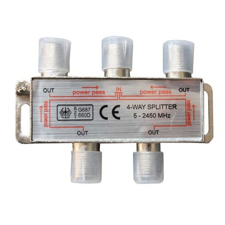 Spliter satelit 4 cai 5-2450MHz power pass
