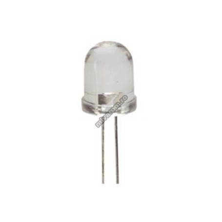 Led 10mm alb transparent