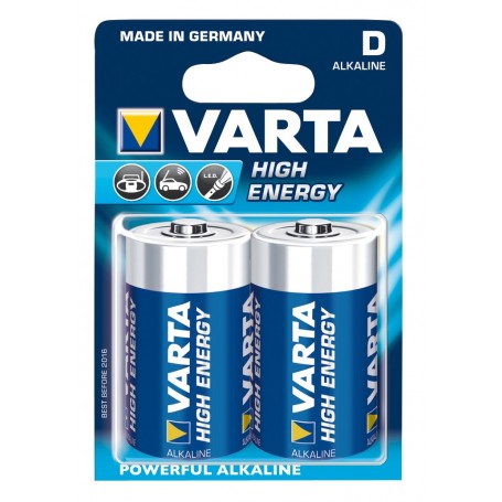 Set 2 baterii Varta High Energy Longlife Power R20