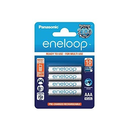 Set 2 acumulatori Panasonic Eneloop BK-4MCCE AAA