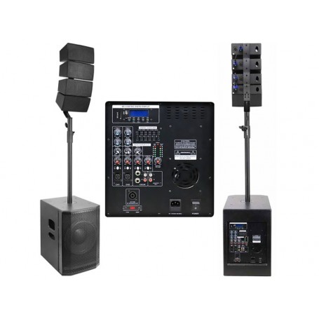 Sistem audio profesional USB/SD/BT 700W+160W Alien