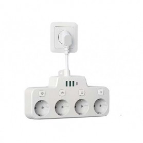 Prelungitor 4cai cu intrerupator 3xUSB 1xUSB-C