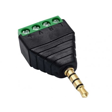Adaptor jack 3,5mm la terminal 3 pini cu surub