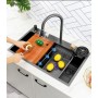 Set chiuveta bucatarie multifunctionala, dus extractibil, 4 moduri de spalare, nspalator pahare