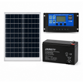 Kit Panou fotovoltaic solar 20w, Acumulator 12v7Ah, Controler 30A