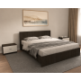 Pat Dublu si Saltea 160x200, 2 noptiere, Wenge, Hera