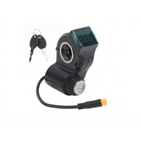Comutator de aprindere cu voltmetru și conector Higo cu 3 pini pentru KuKirin G2 PRO / G2 MAX / Kugoo M5 zt1