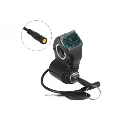 Comutator de aprindere cu voltmetru și chei Higo cu 3 pini pentru Kugoo G2 PRO zt1