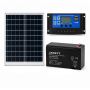 Kit Panou fotovoltaic solar 100w, Acumulator 12v7Ah, Controler 10A