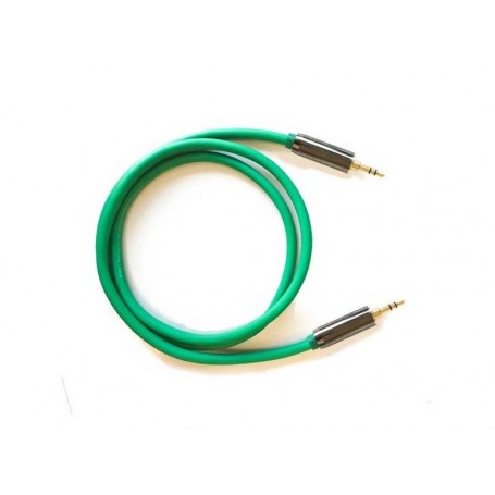 Cablu jack3.5 tata- jack3.5 silicon mufe metal 1.5m verde